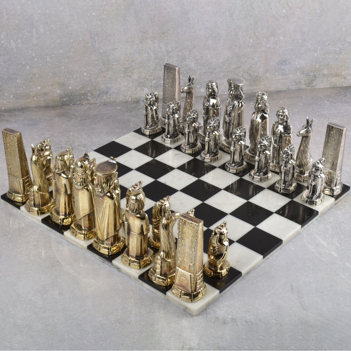 Camusso Peru 925 Sterling Chess Set