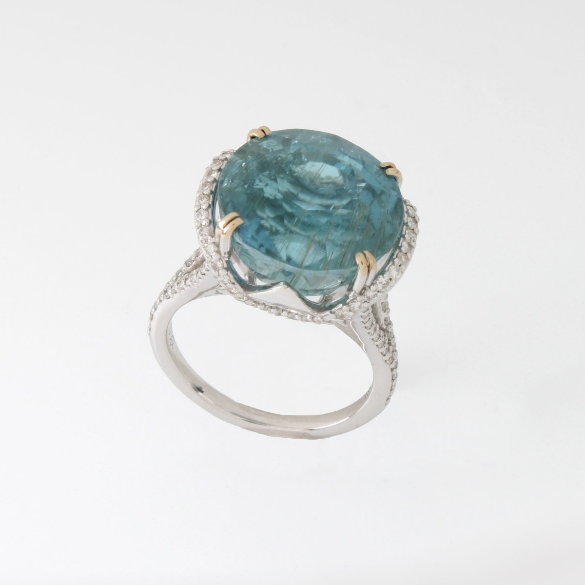 GIA Paraiba, Diamond and 18K Ring