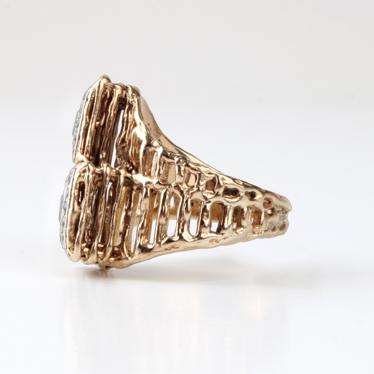 Sapphire, Diamond and 14K Ring