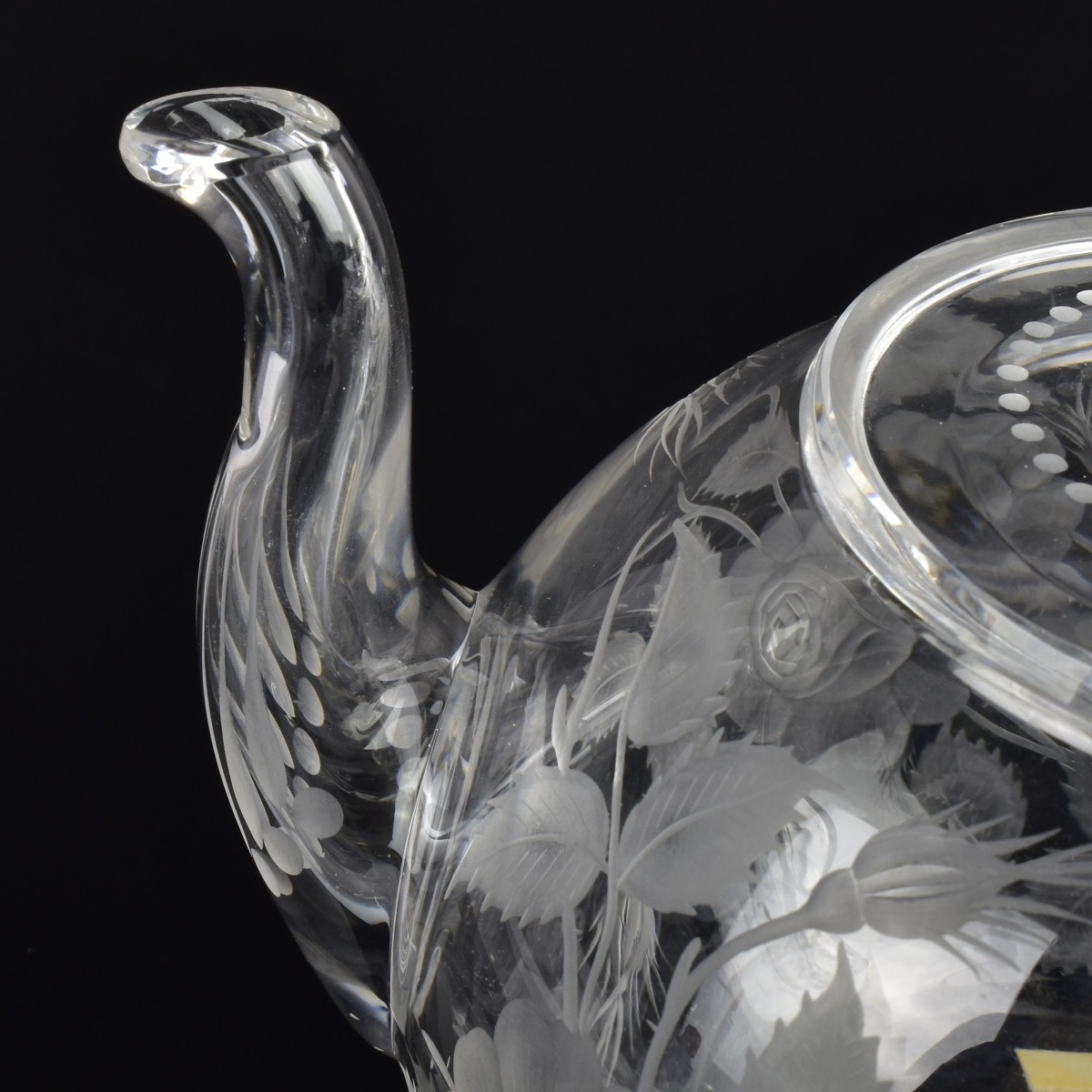 Antique Sinclaire Cut Glass Teapot