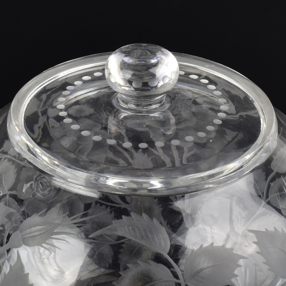 Antique Sinclaire Cut Glass Teapot