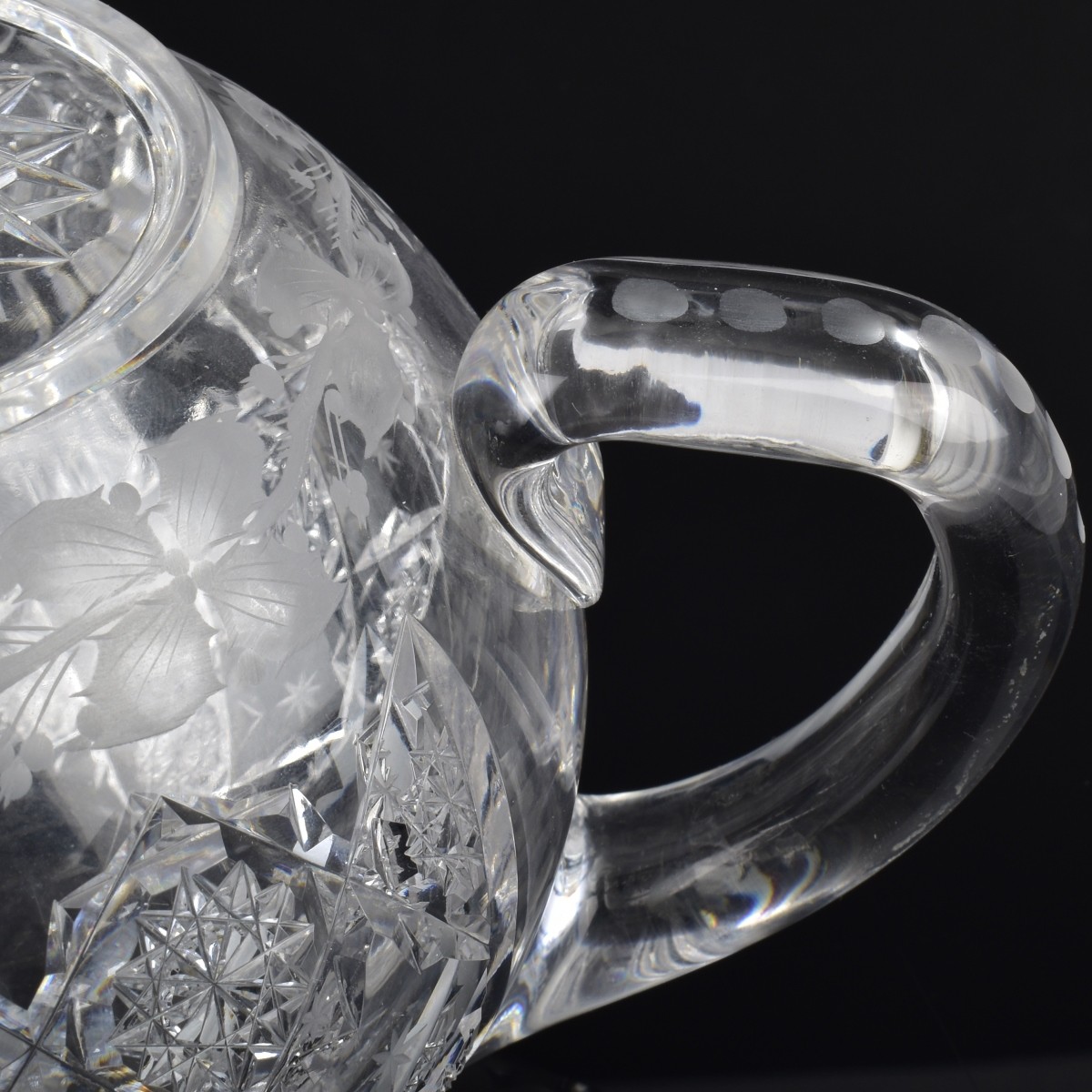 Antique Sinclaire Cut Glass Teapot