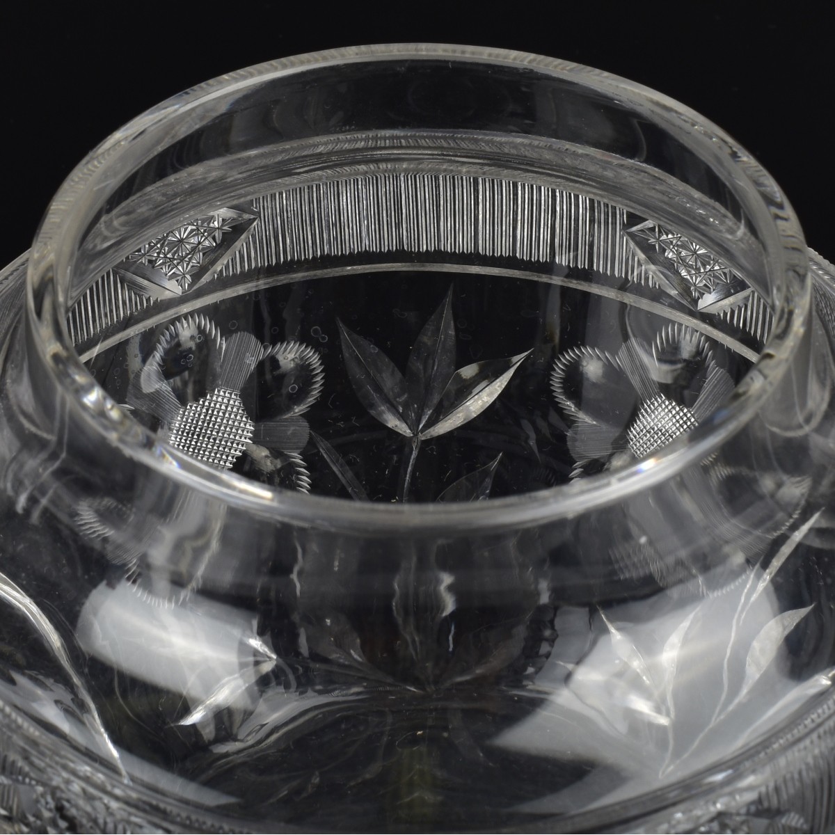 Antique Sinclaire Cut Glass Teapot