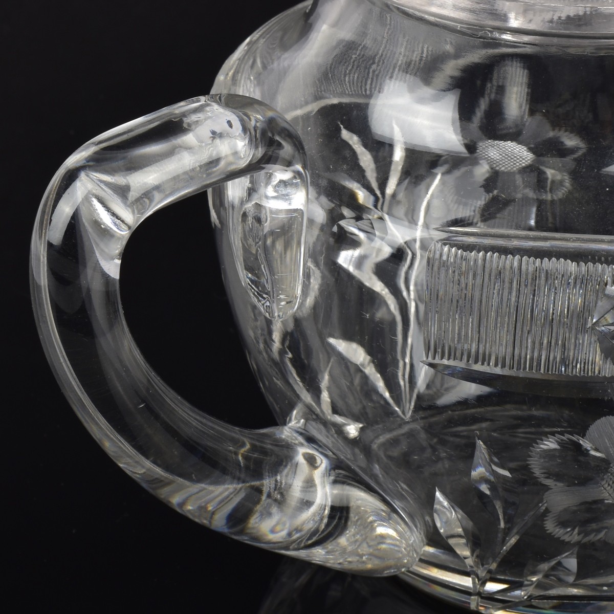 Antique Sinclaire Cut Glass Teapot