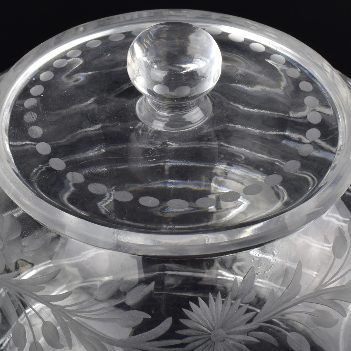 Antique Sinclaire Cut Glass Teapot