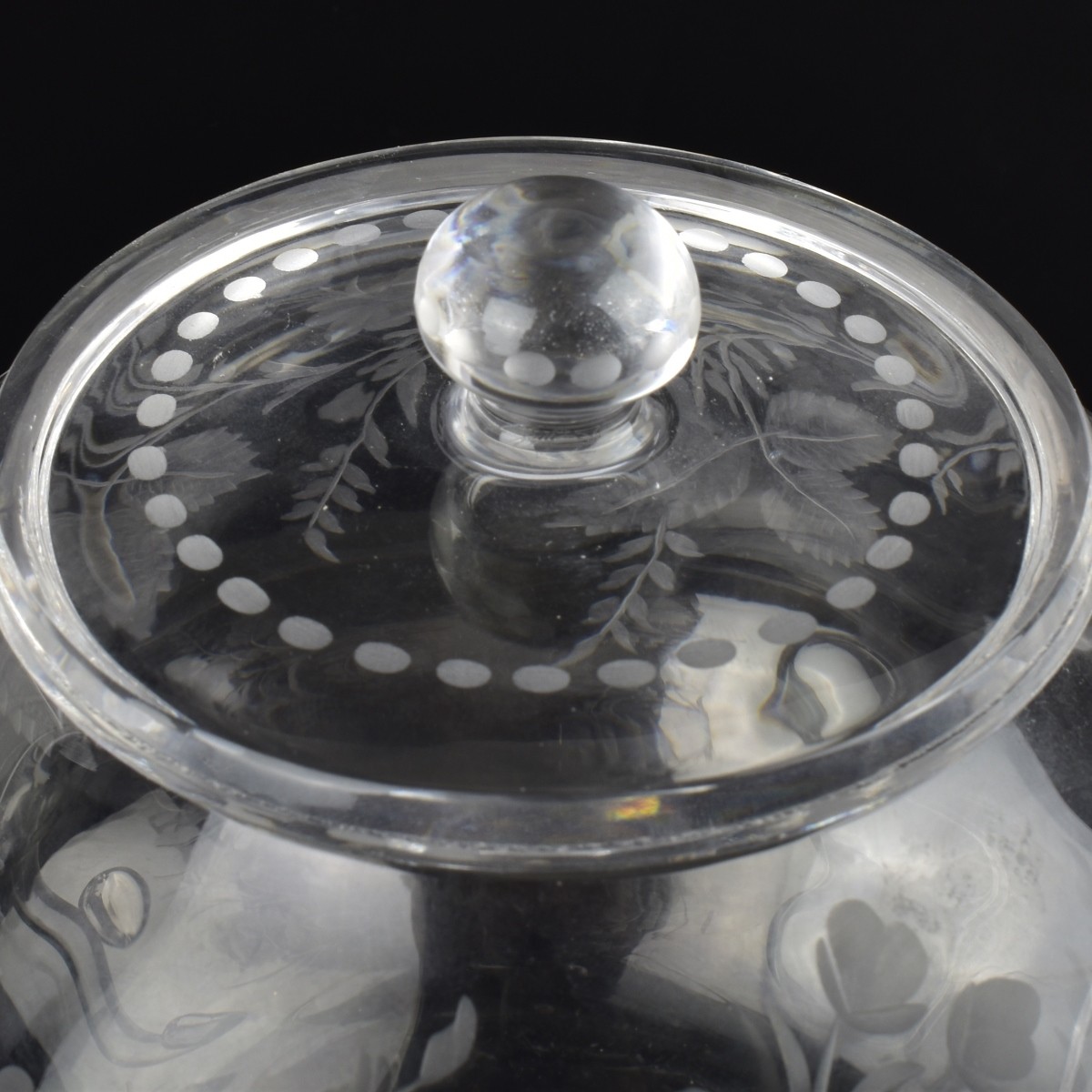 Antique Sinclaire Cut Glass Teapot