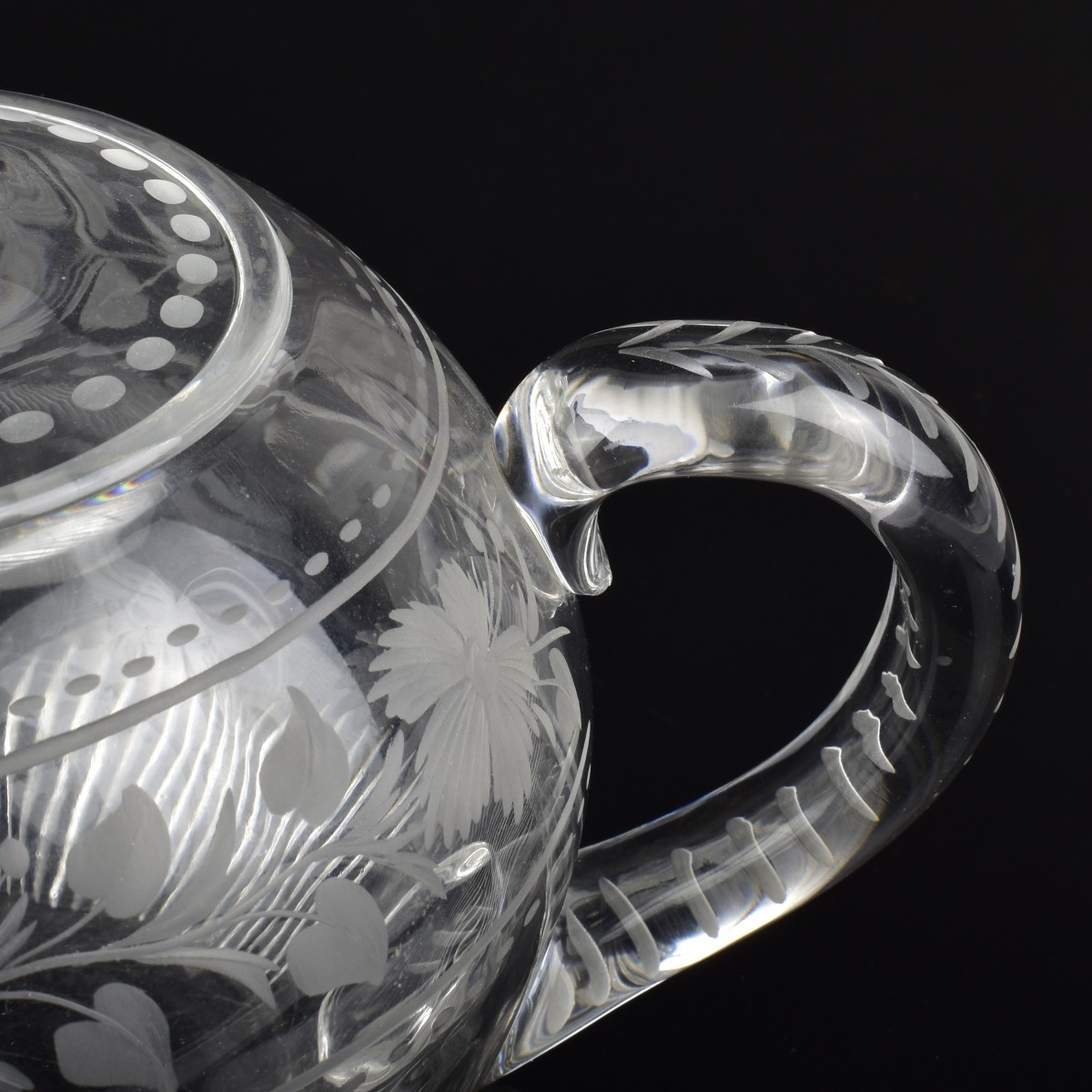 Antique Sinclaire Cut Glass Teapot