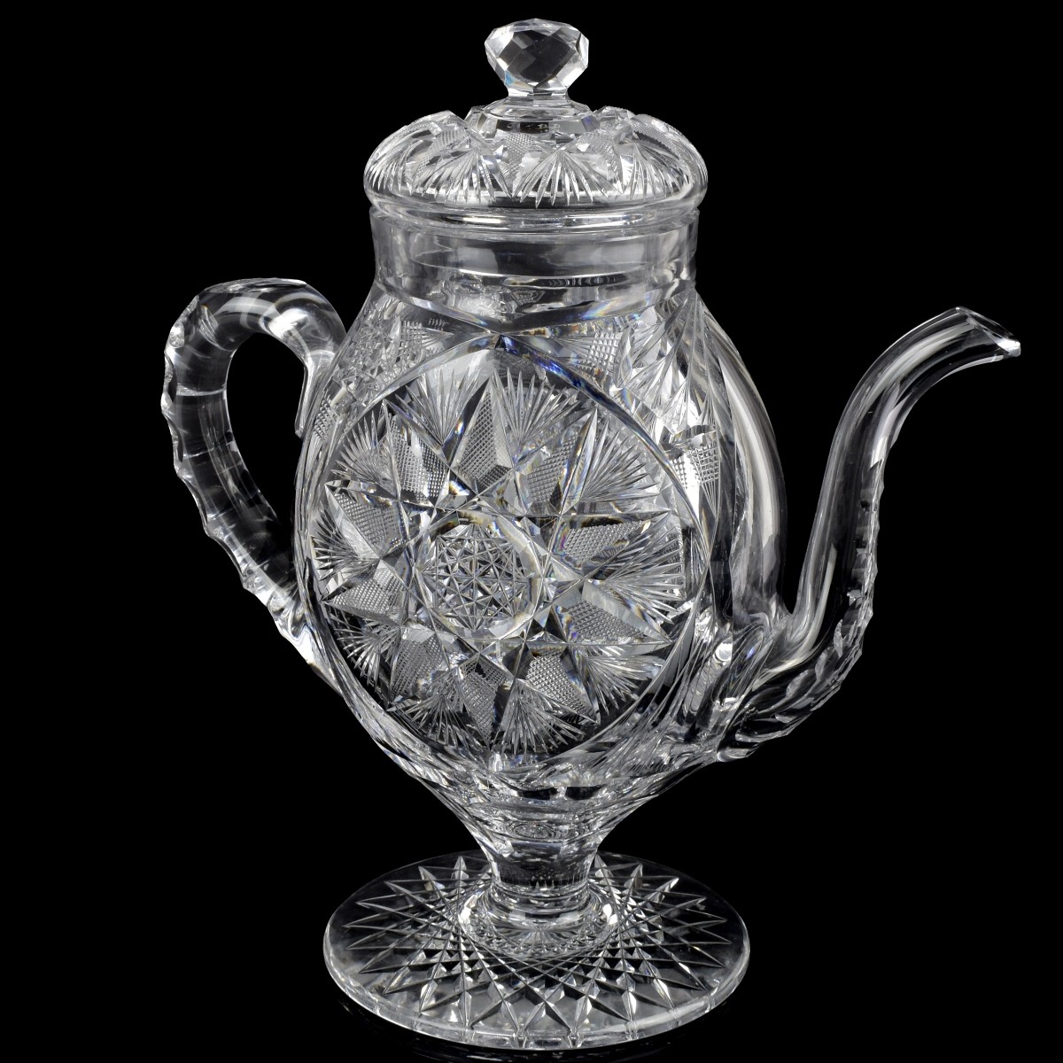 Antique Cut Glass Teapot