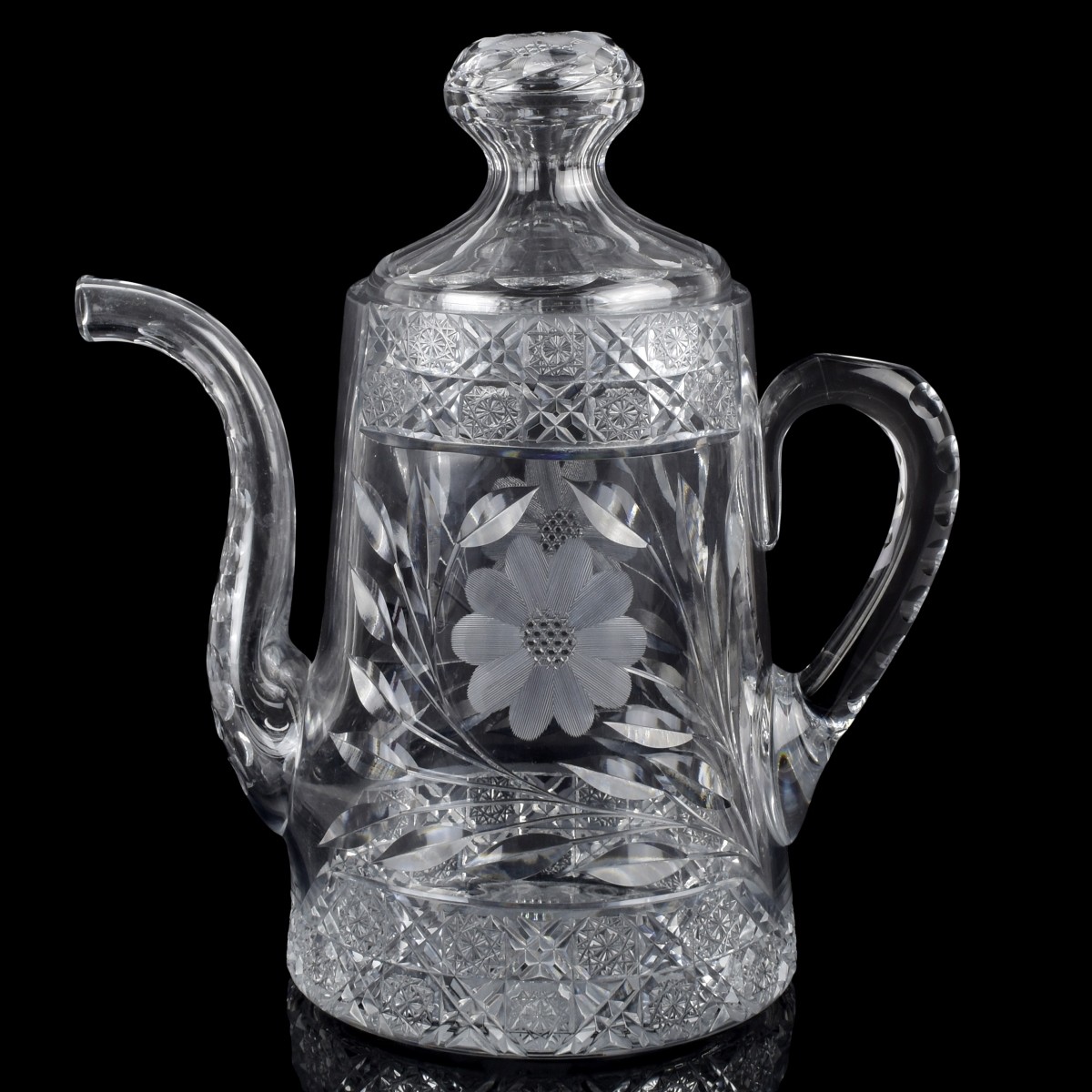 Antique Cut Glass Teapot