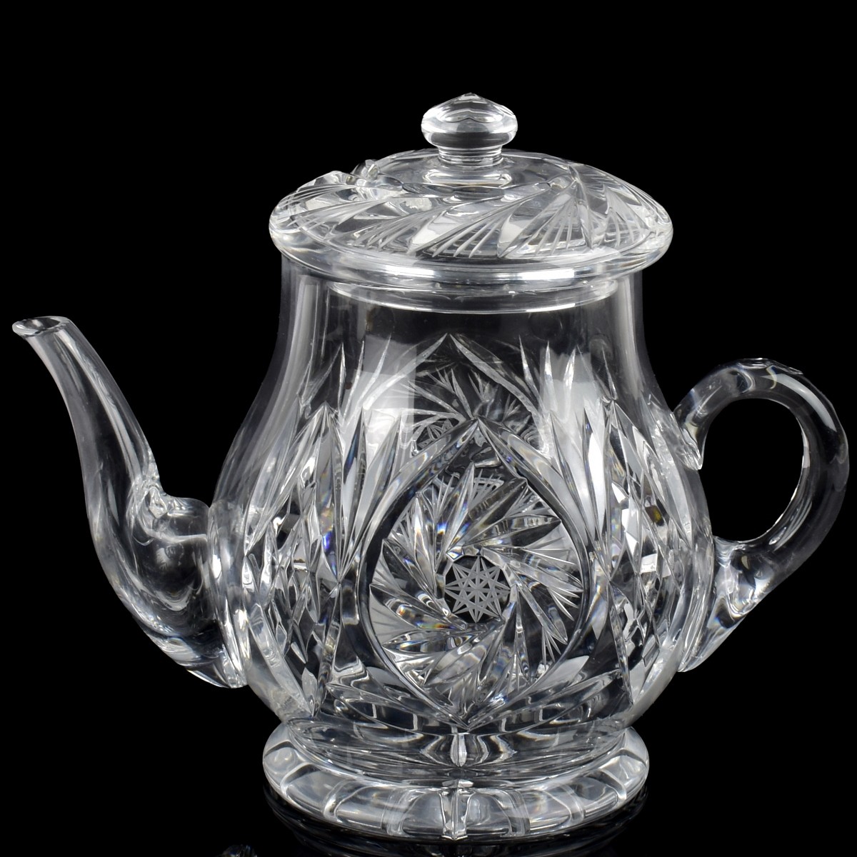 Antique Cut Glass Teapot