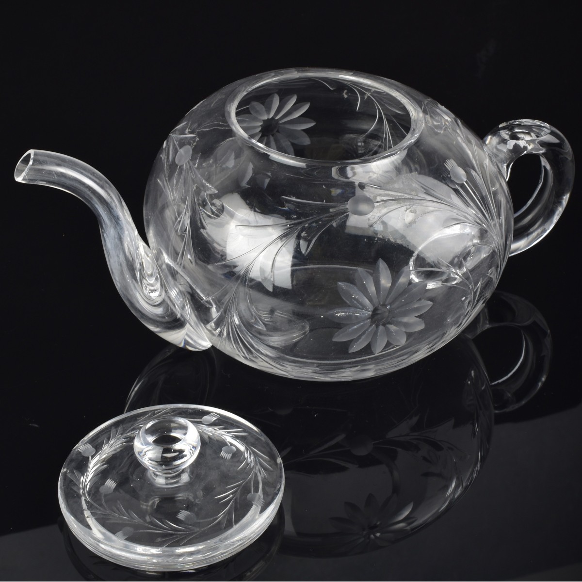 Antique Cut Glass Teapot