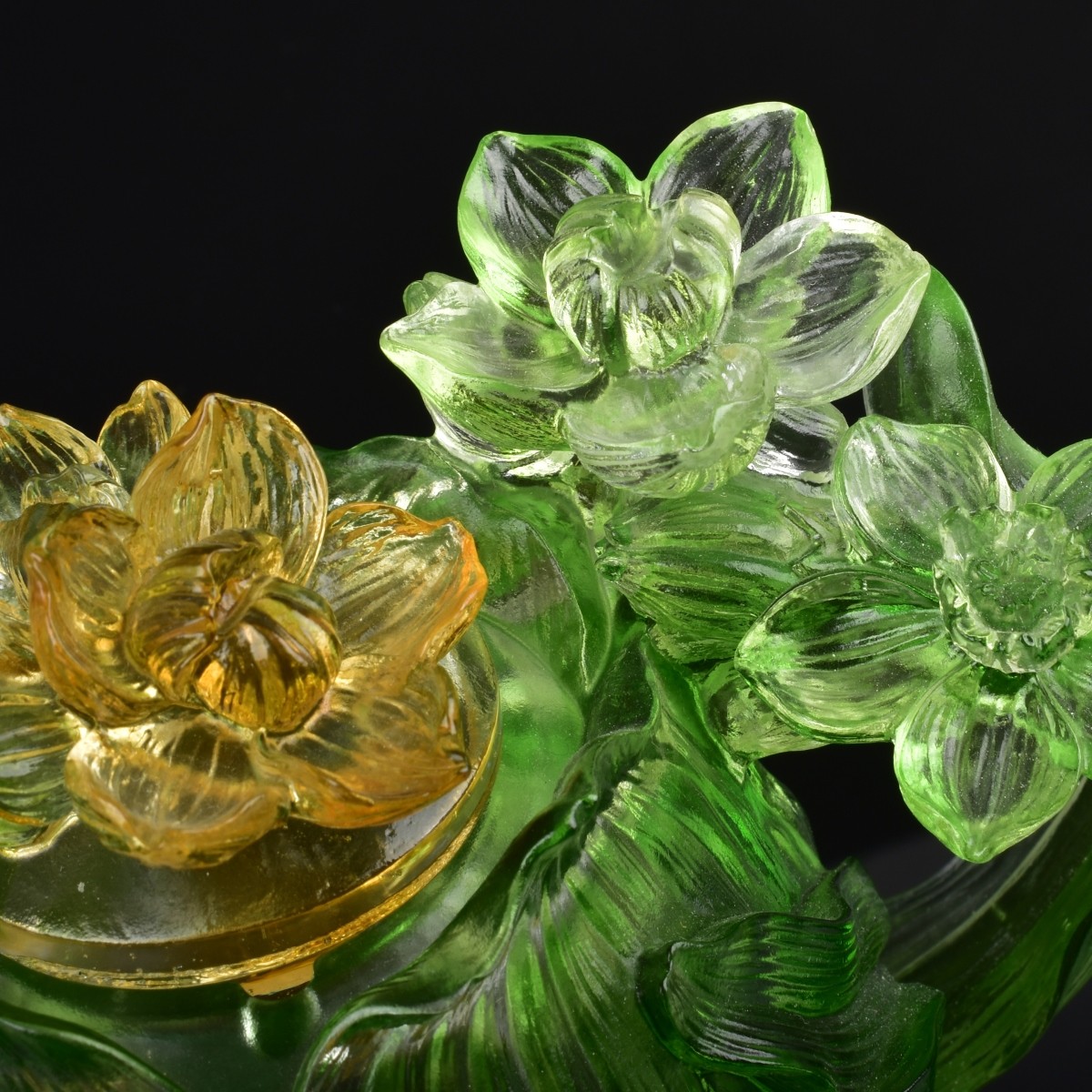 Pate-de-Verre Art Glass Teapot