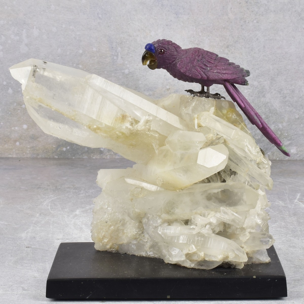 Carved Gemstone Parrot