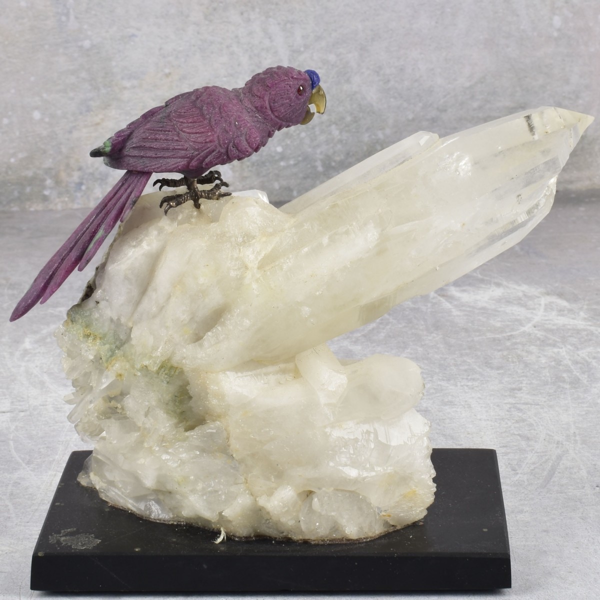 Carved Gemstone Parrot