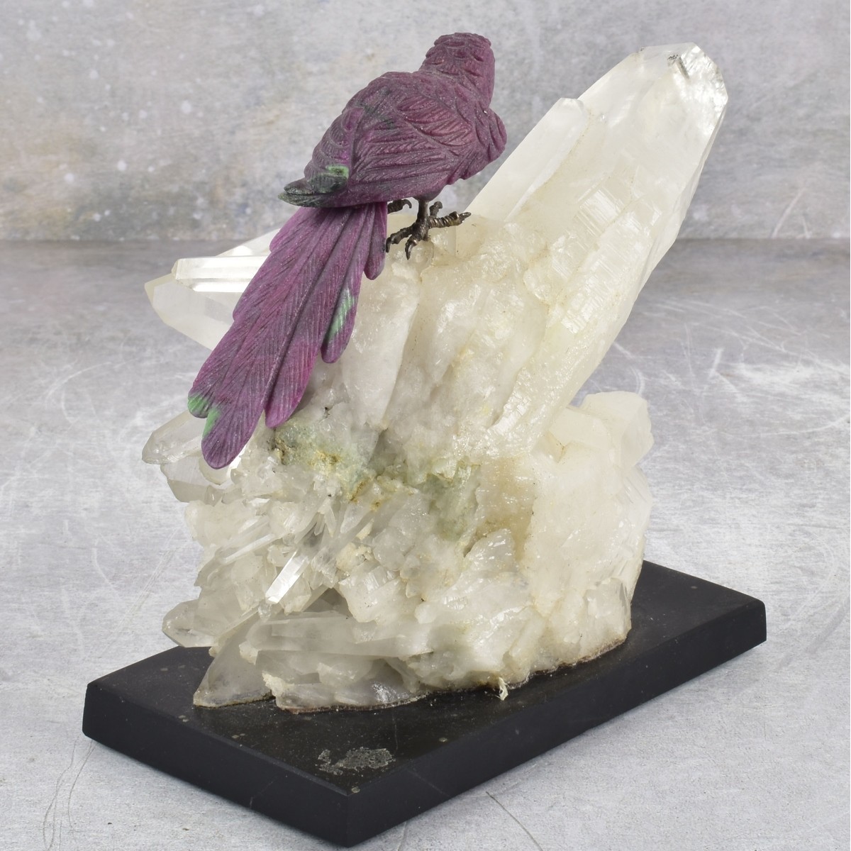 Carved Gemstone Parrot