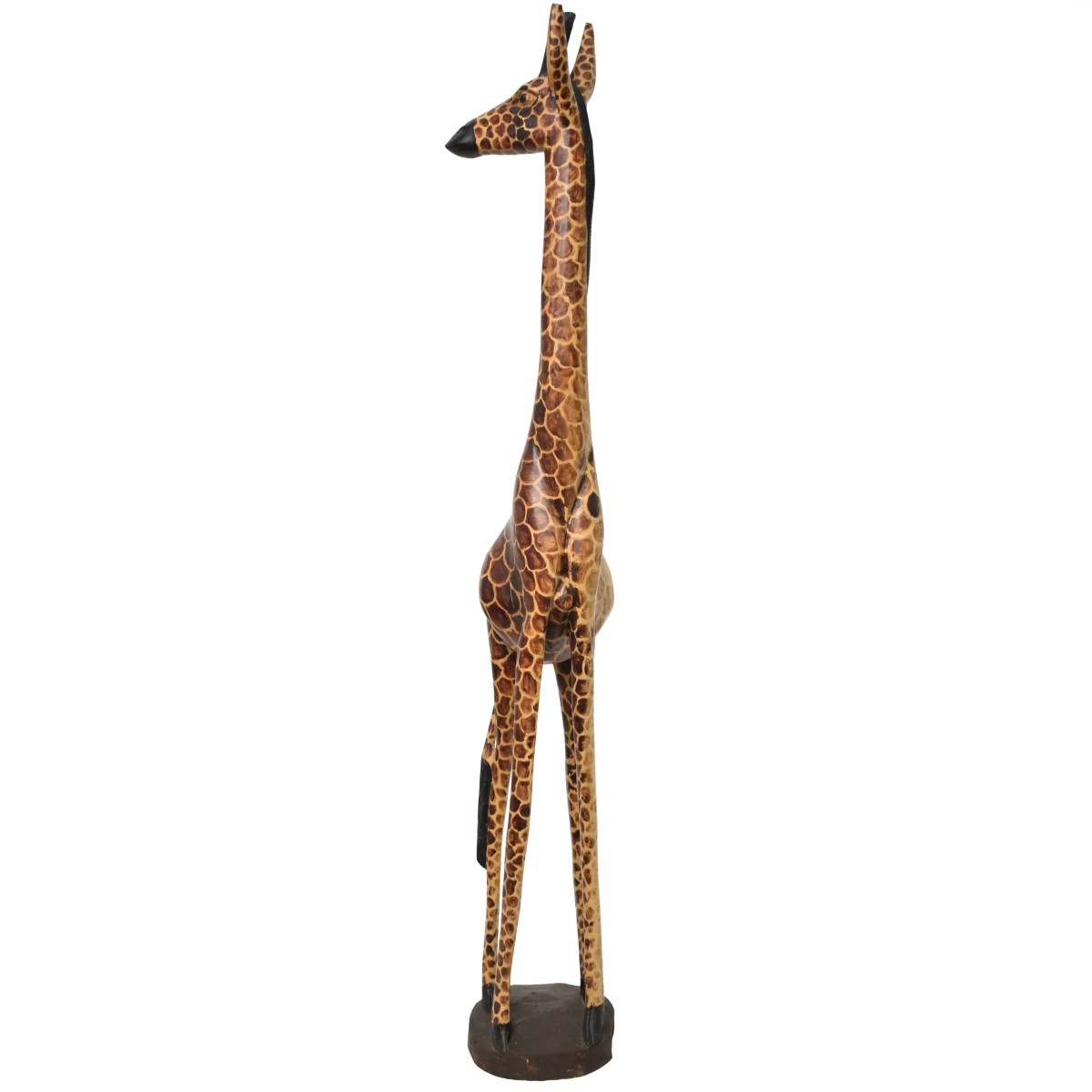 Vintage Carved and Painted Giraffe