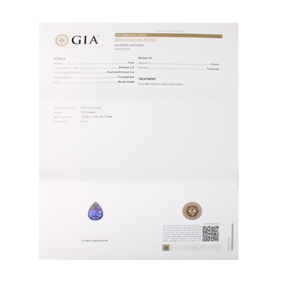 GIA Tanzanite, Diamond and 14K Ring