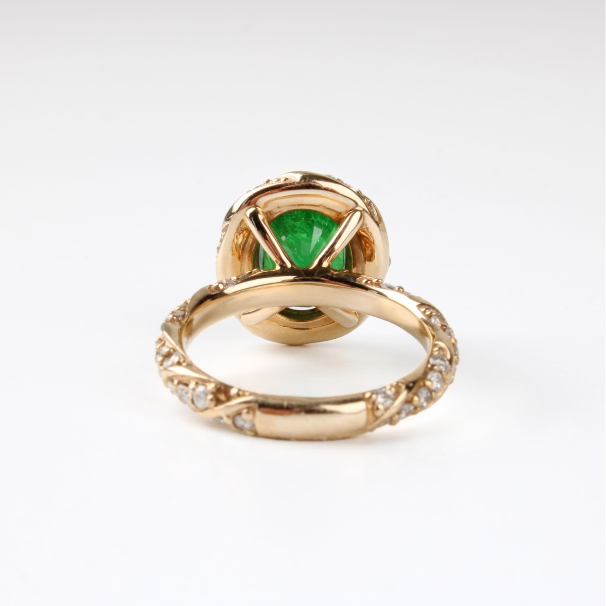 GIA Tsavorite, Diamond and 14K Ring
