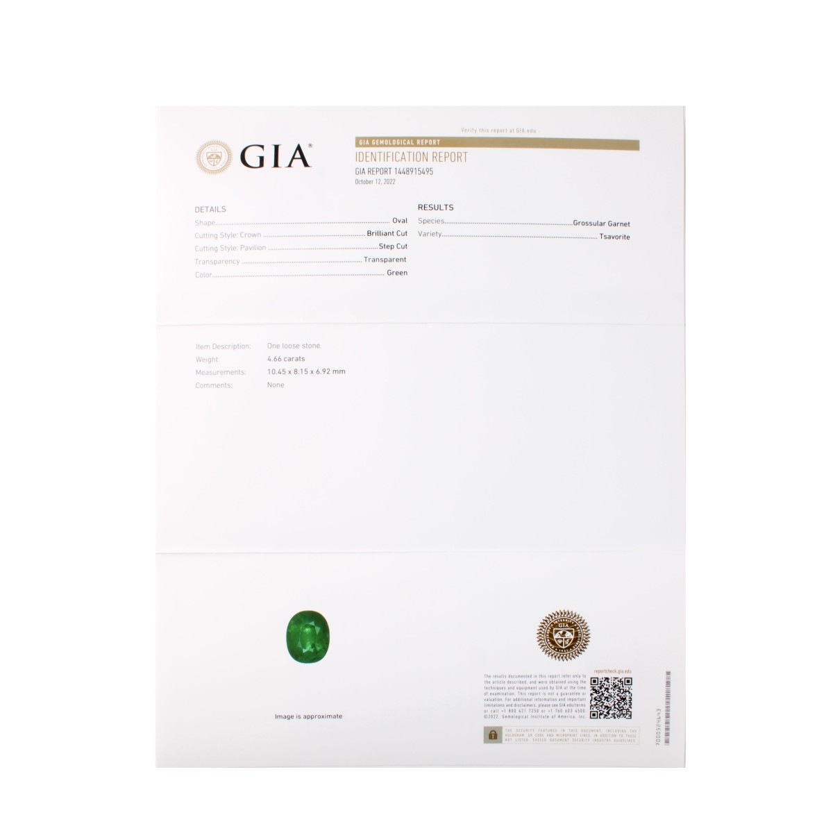 GIA Tsavorite, Diamond and 14K Ring