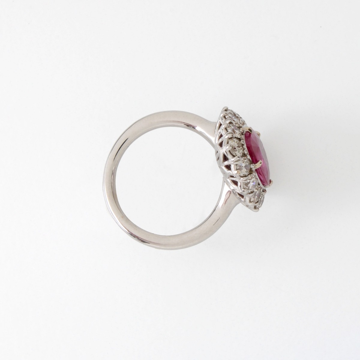 Lotus Gemology Ruby. Diamond and 18K Ring
