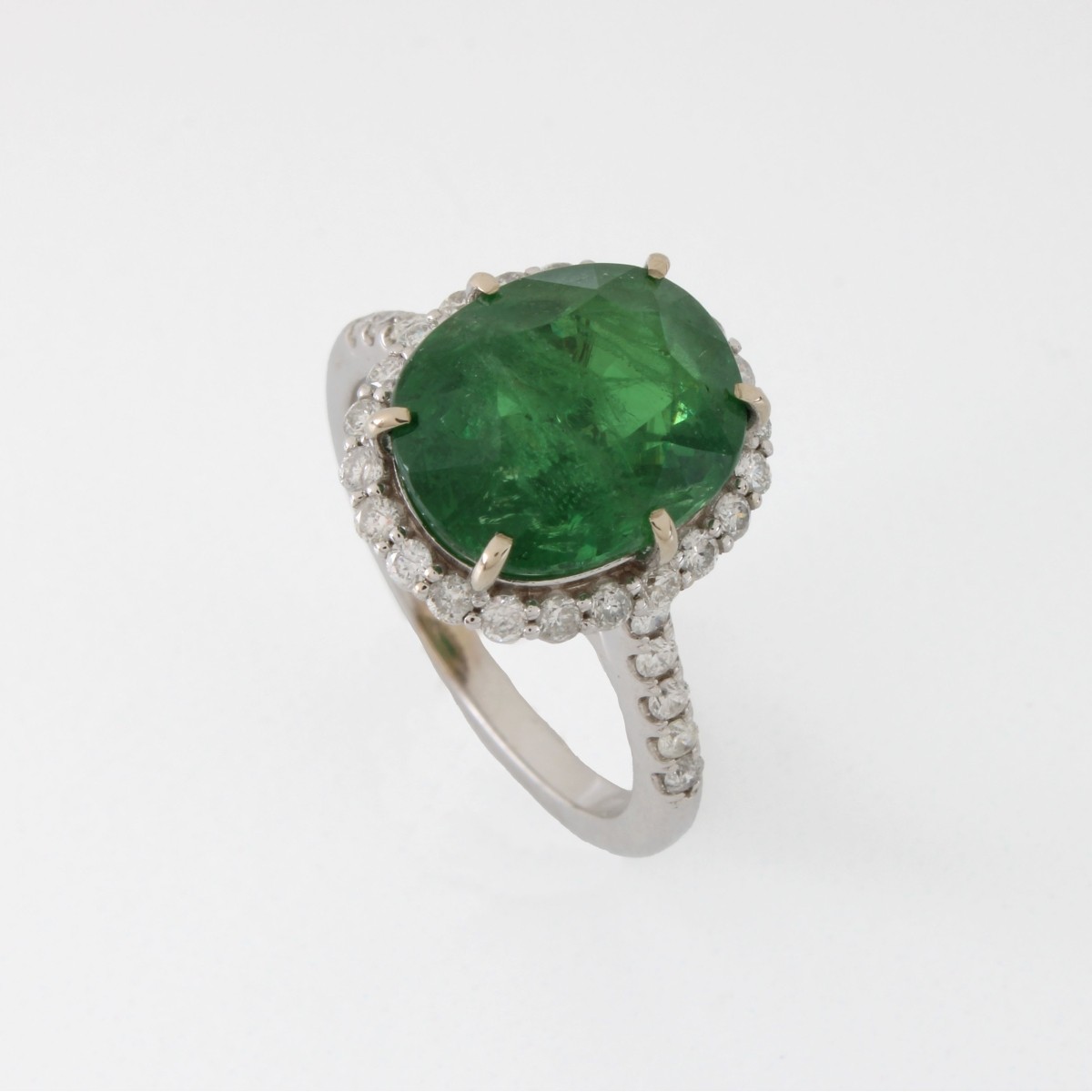 GIA Tsavorite, Diamond and 14K Ring