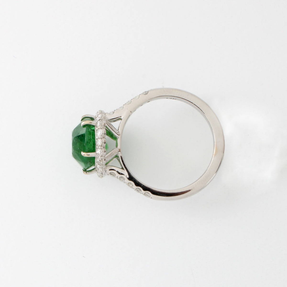GIA Tsavorite, Diamond and 14K Ring