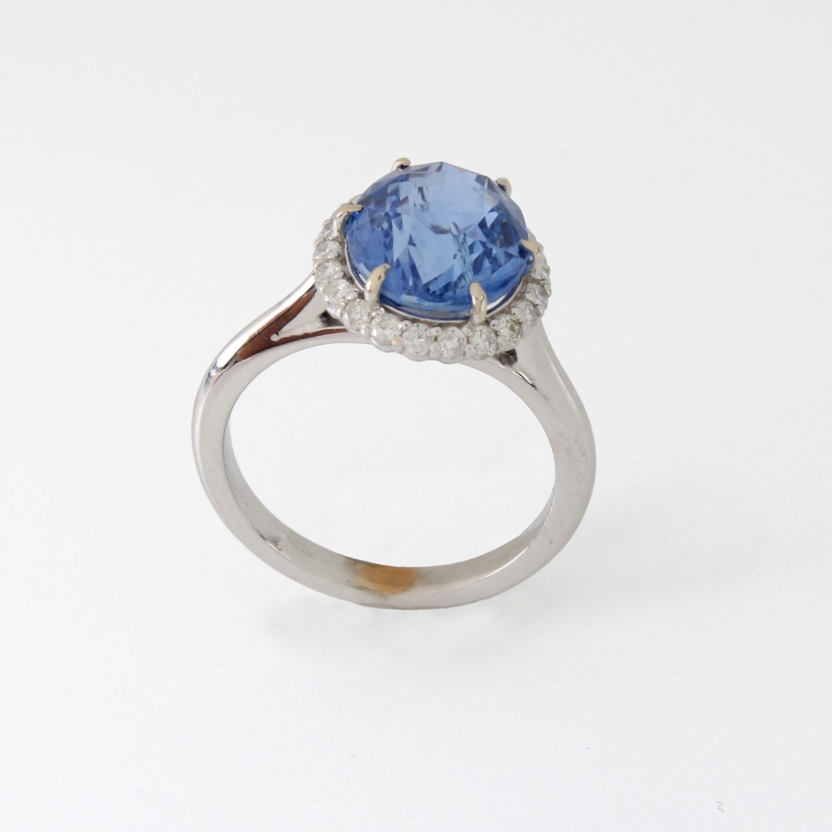 GIA Sapphire, Diamond and 14K Ring