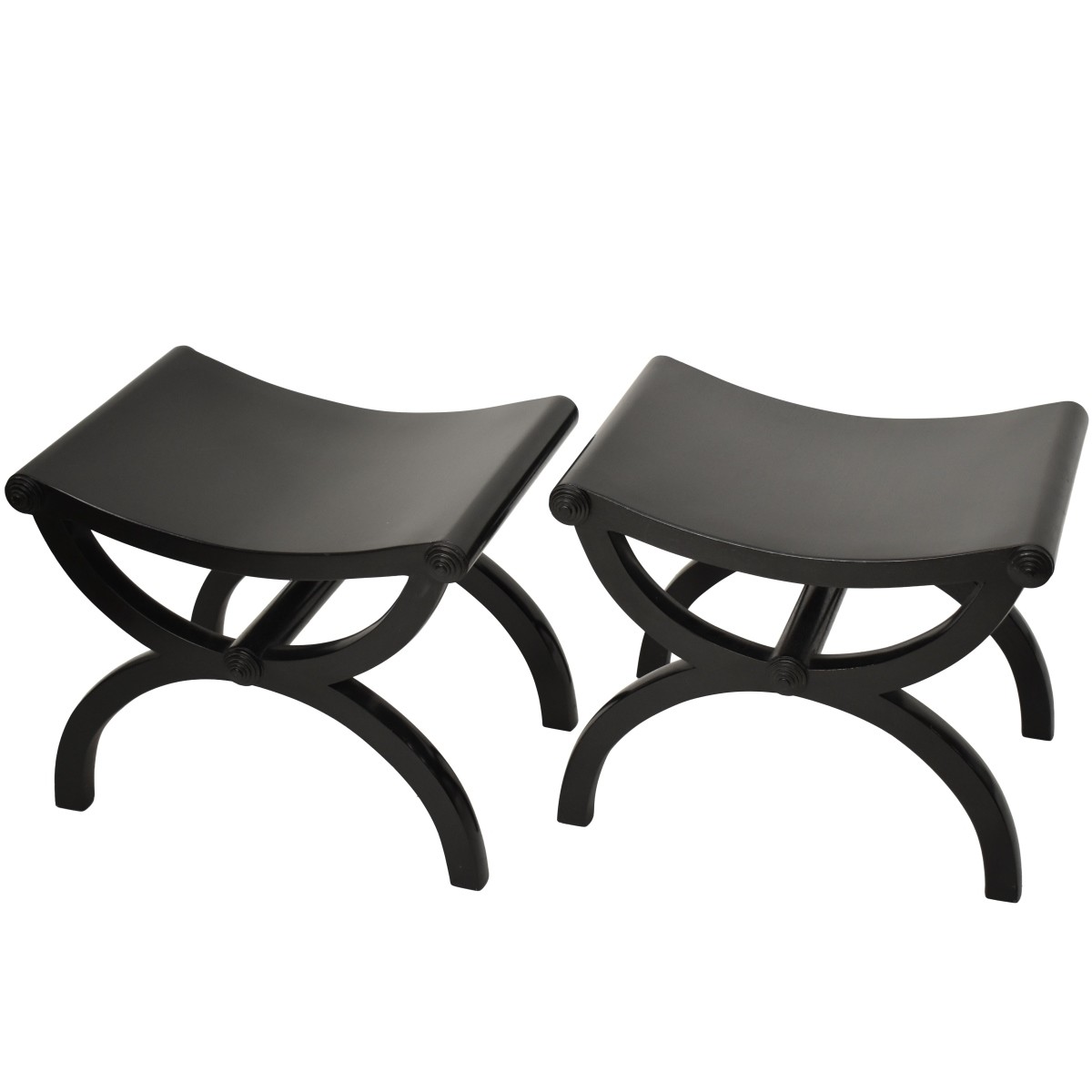 Hollywood Regency Style Ottoman-Benches