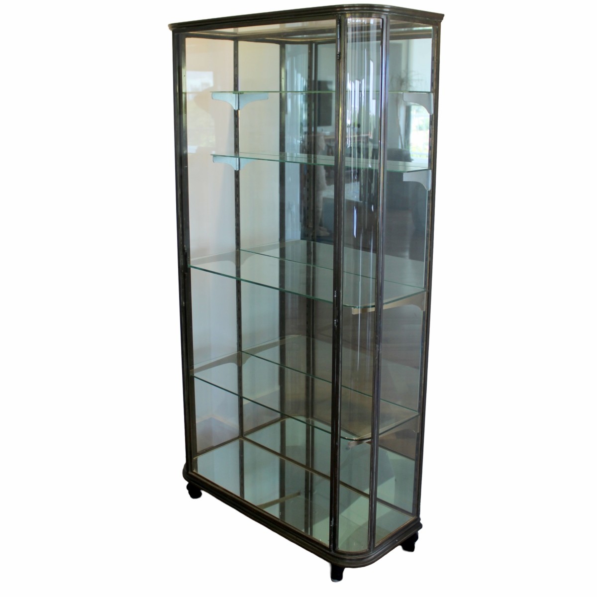 Vintage Brass French Vitrine