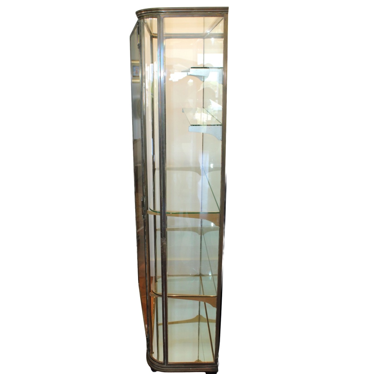 Vintage Brass French Vitrine