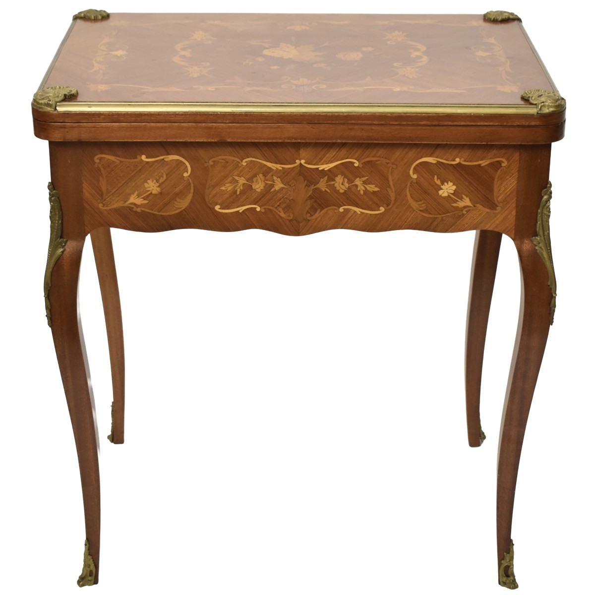 French Style Marquetry Game Table