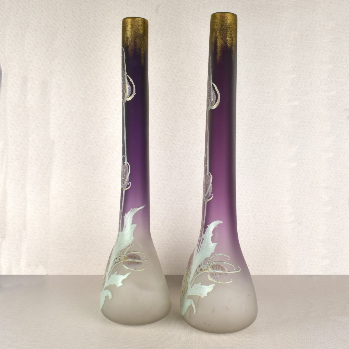 Art Nouveau Legras Mont Joye Vases