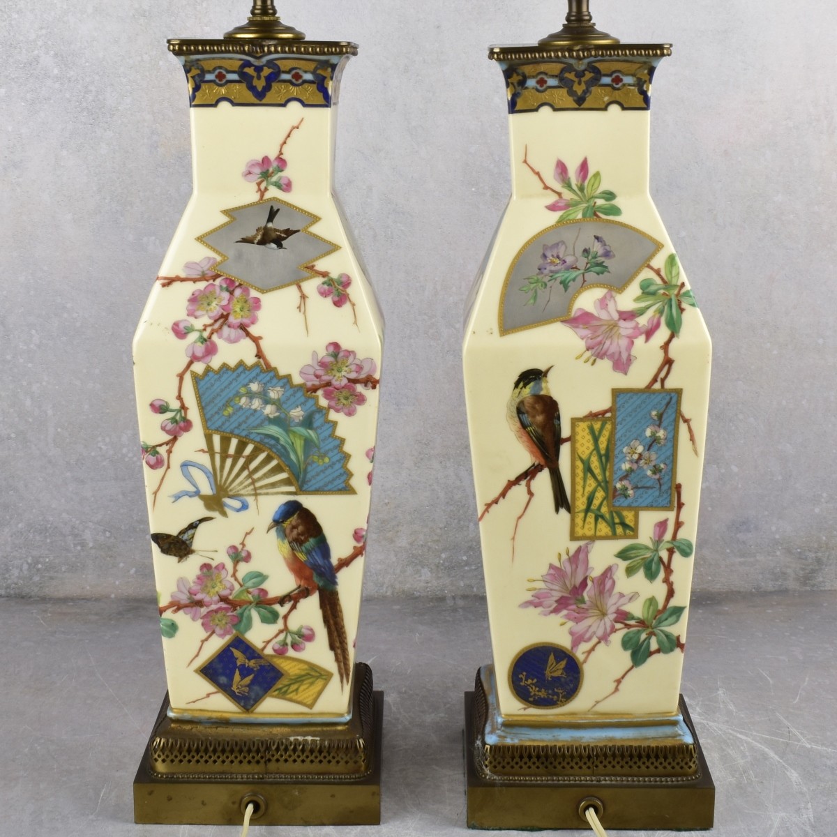 Possible Royal Worcester Porcelain Lamps