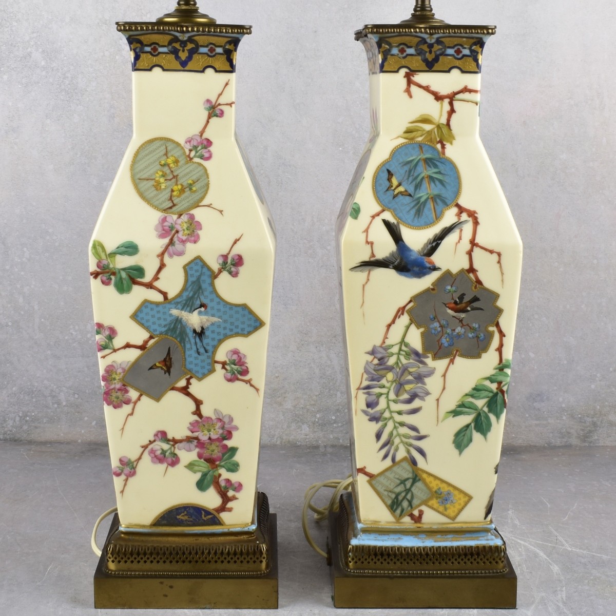 Possible Royal Worcester Porcelain Lamps