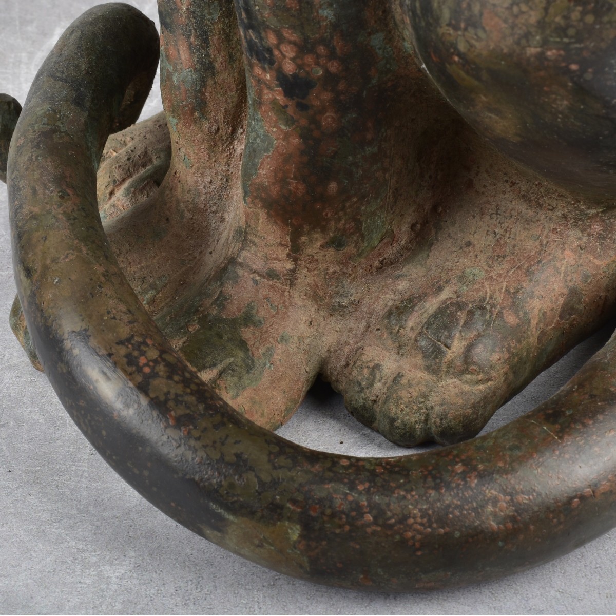 Cast Metal Egyptian Cat Sculpture