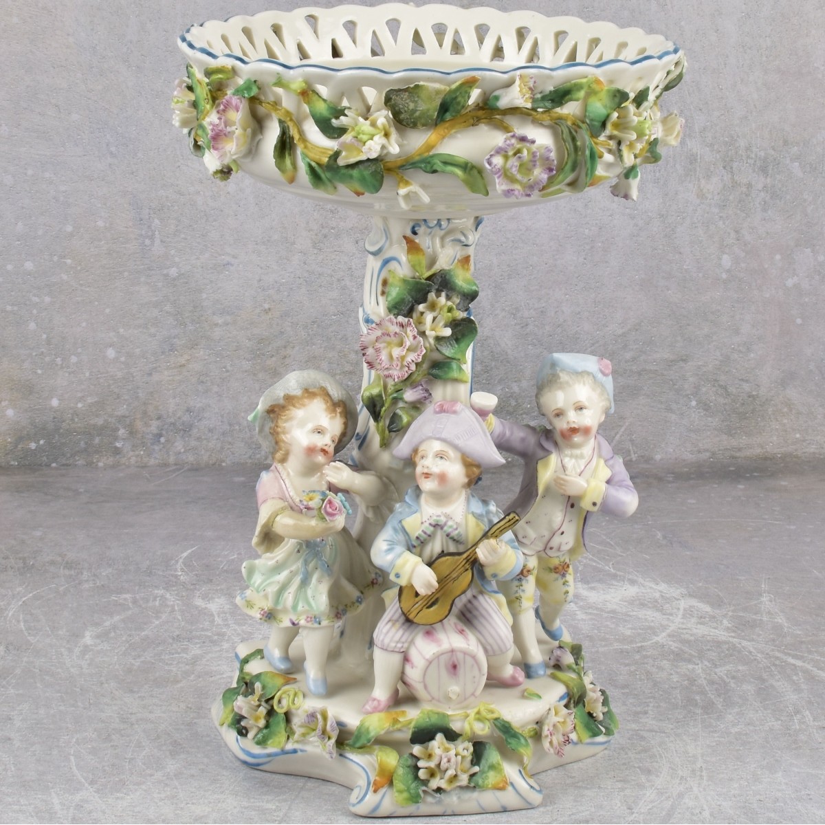 Vintage Figural Porcelain Candy Dish
