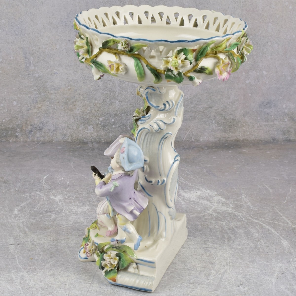 Vintage Figural Porcelain Candy Dish