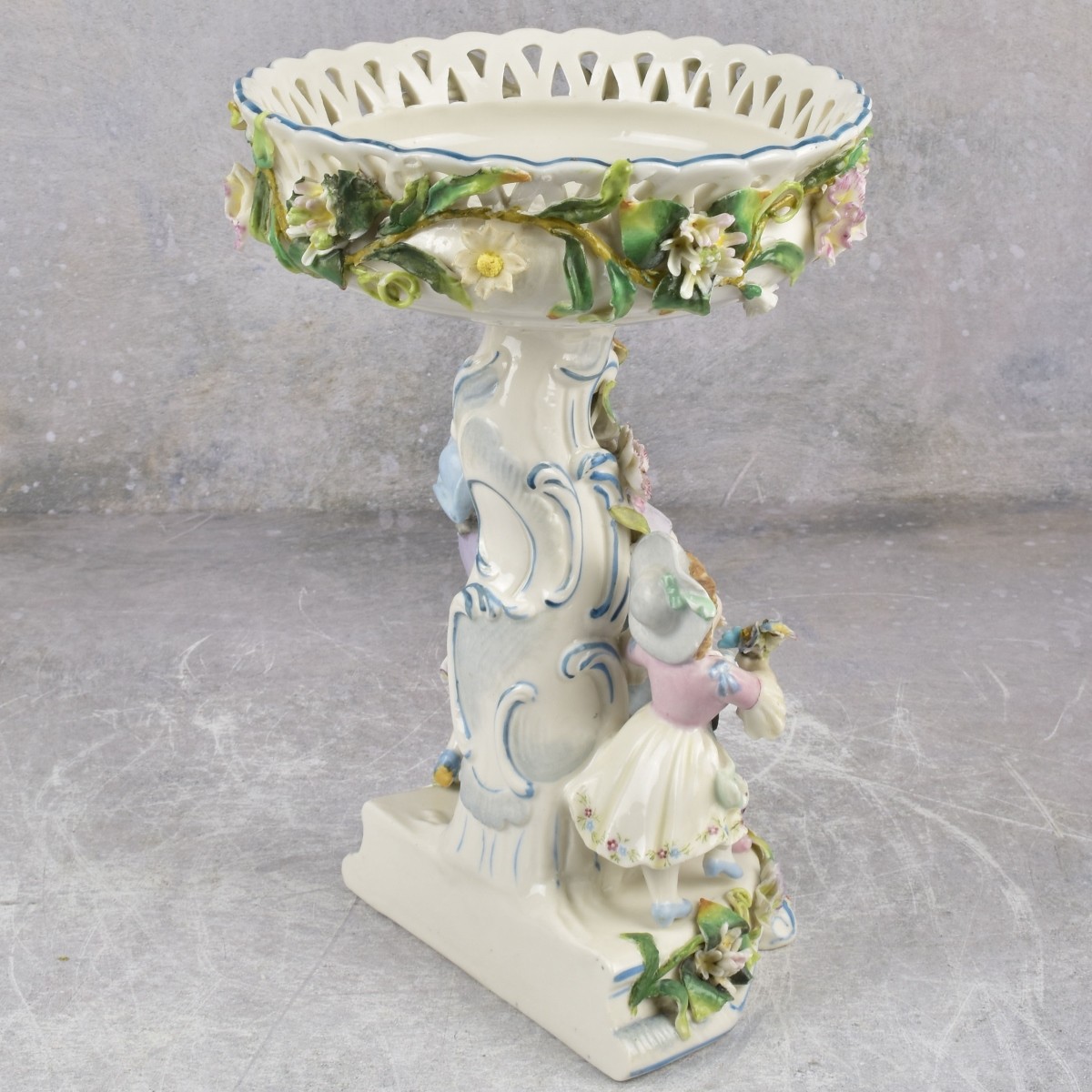 Vintage Figural Porcelain Candy Dish