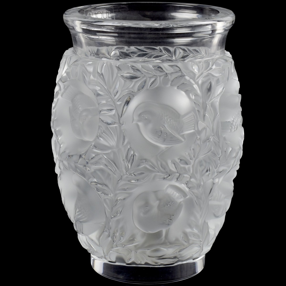 Lalique France Crystal "Bagatelle" Vase
