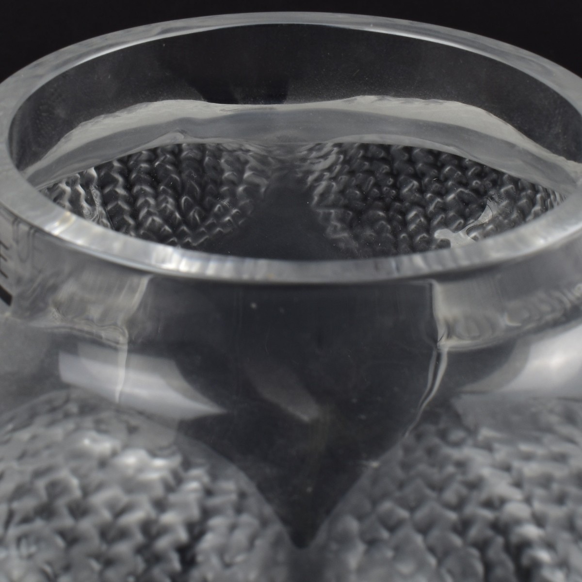 Lalique France Crystal "Bali" Vase
