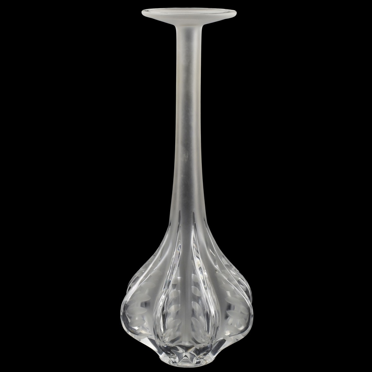 Lalique France Crystal "Soliflore" Vase