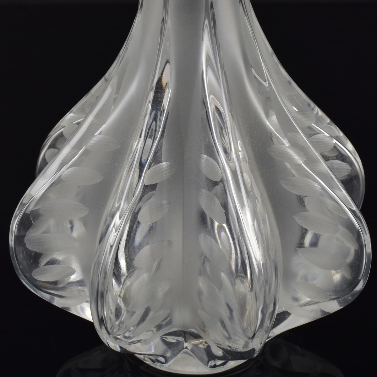 Lalique France Crystal "Soliflore" Vase