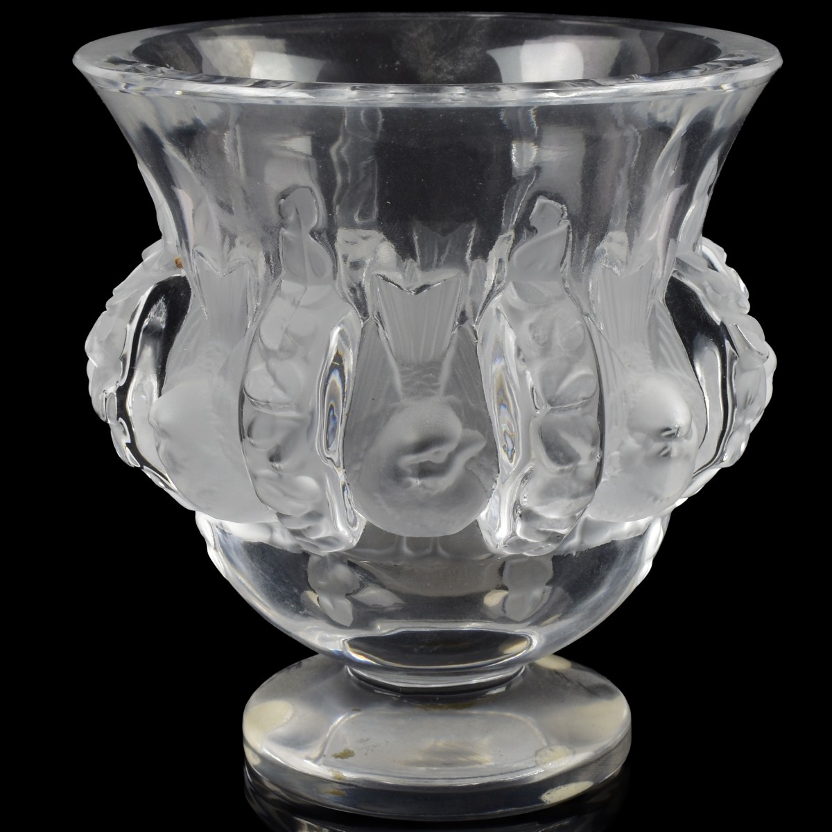 Lalique France Crystal "Dampierre" Vase