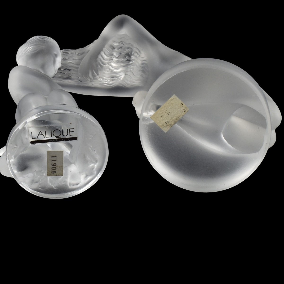 Lalique France Semi-nude Sculptures