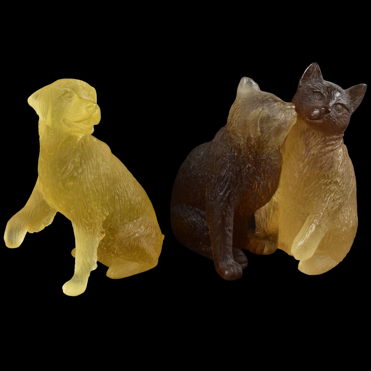 Daum France Pate-de-Verre Sculptures