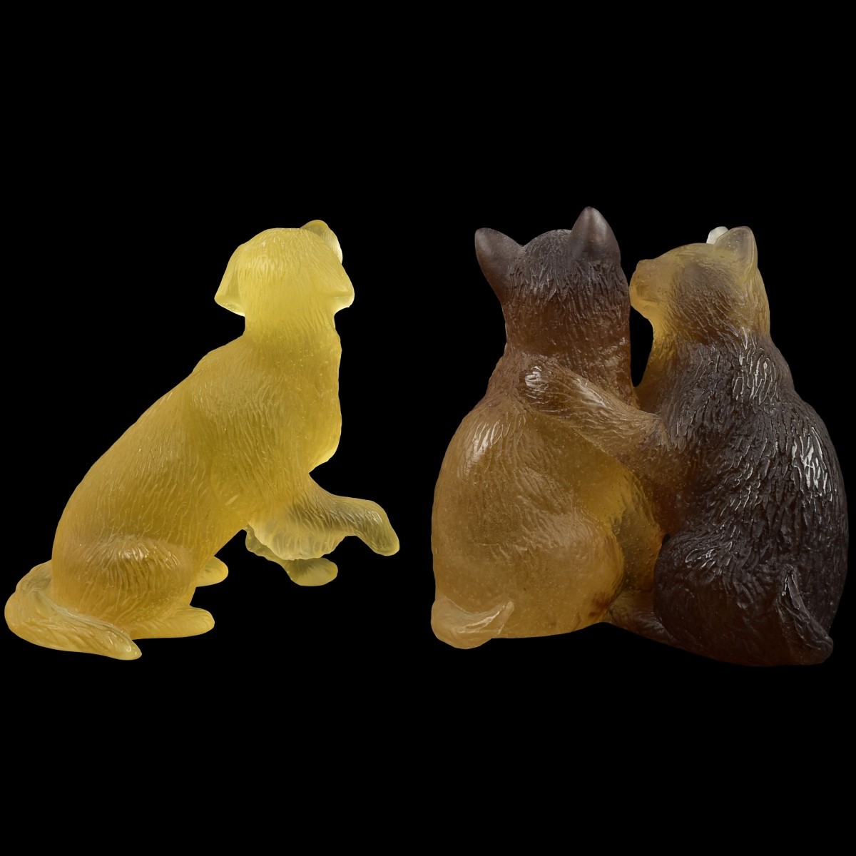 Daum France Pate-de-Verre Sculptures