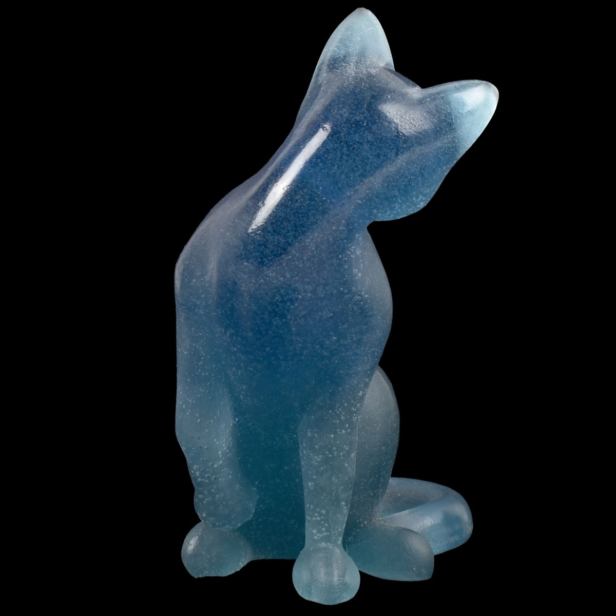 Daum France Pate-de-Verre Cat