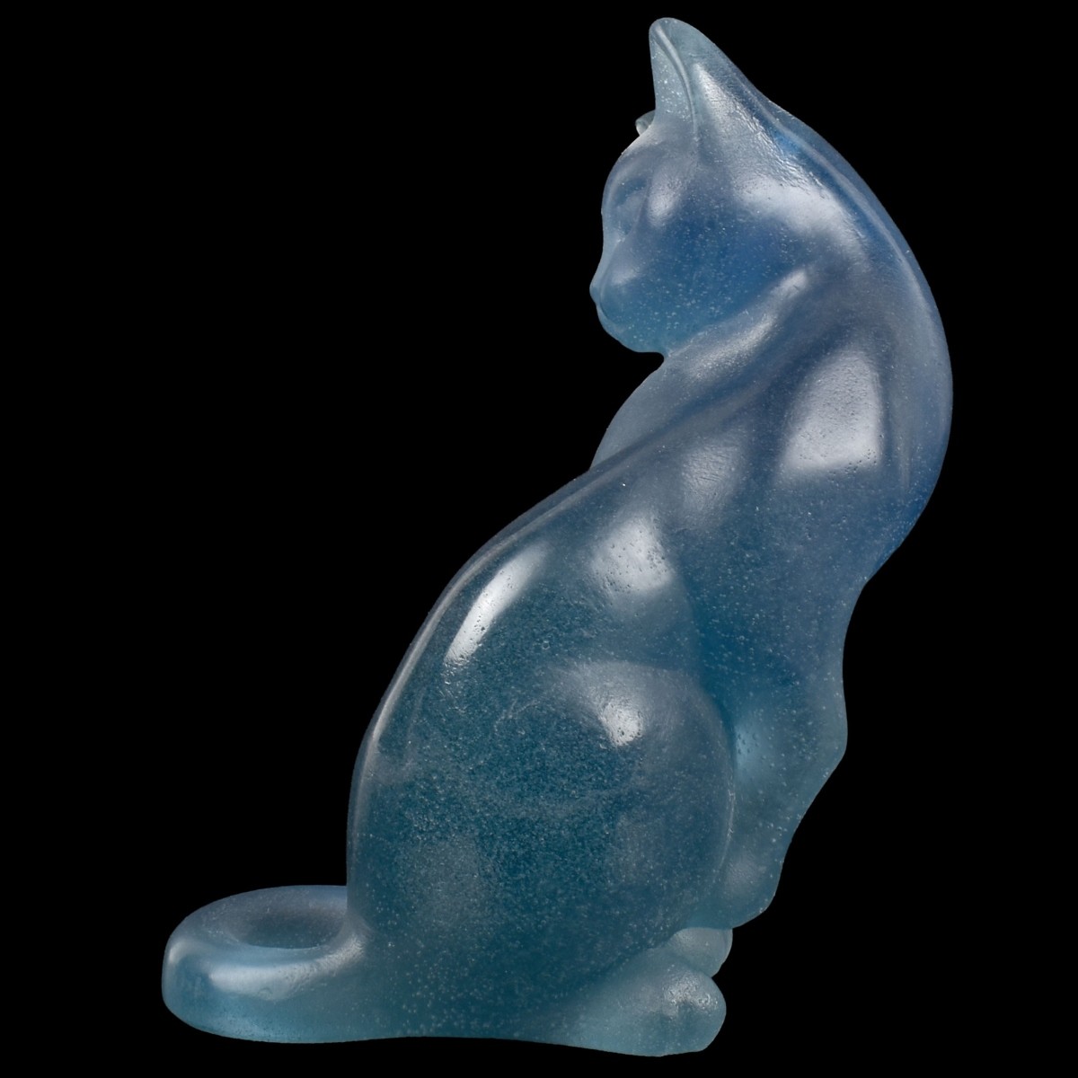 Daum France Pate-de-Verre Cat