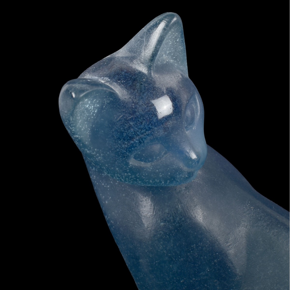 Daum France Pate-de-Verre Cat