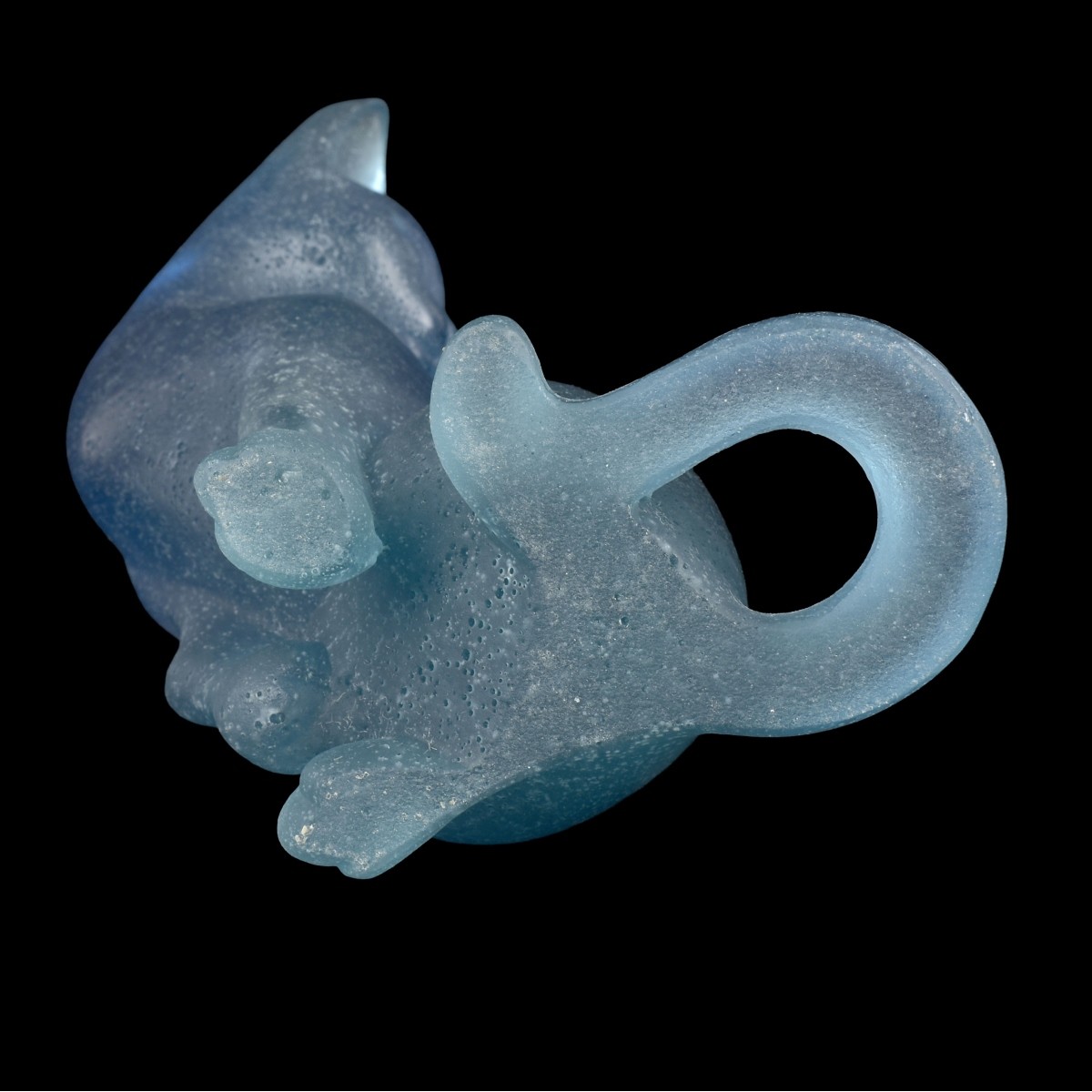 Daum France Pate-de-Verre Cat